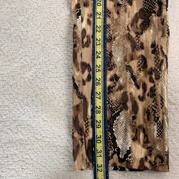 Chicos SO Slimming Animal Print Snake Python Skinny Ankle Capris X-Small Brown - Picture 5 of 8